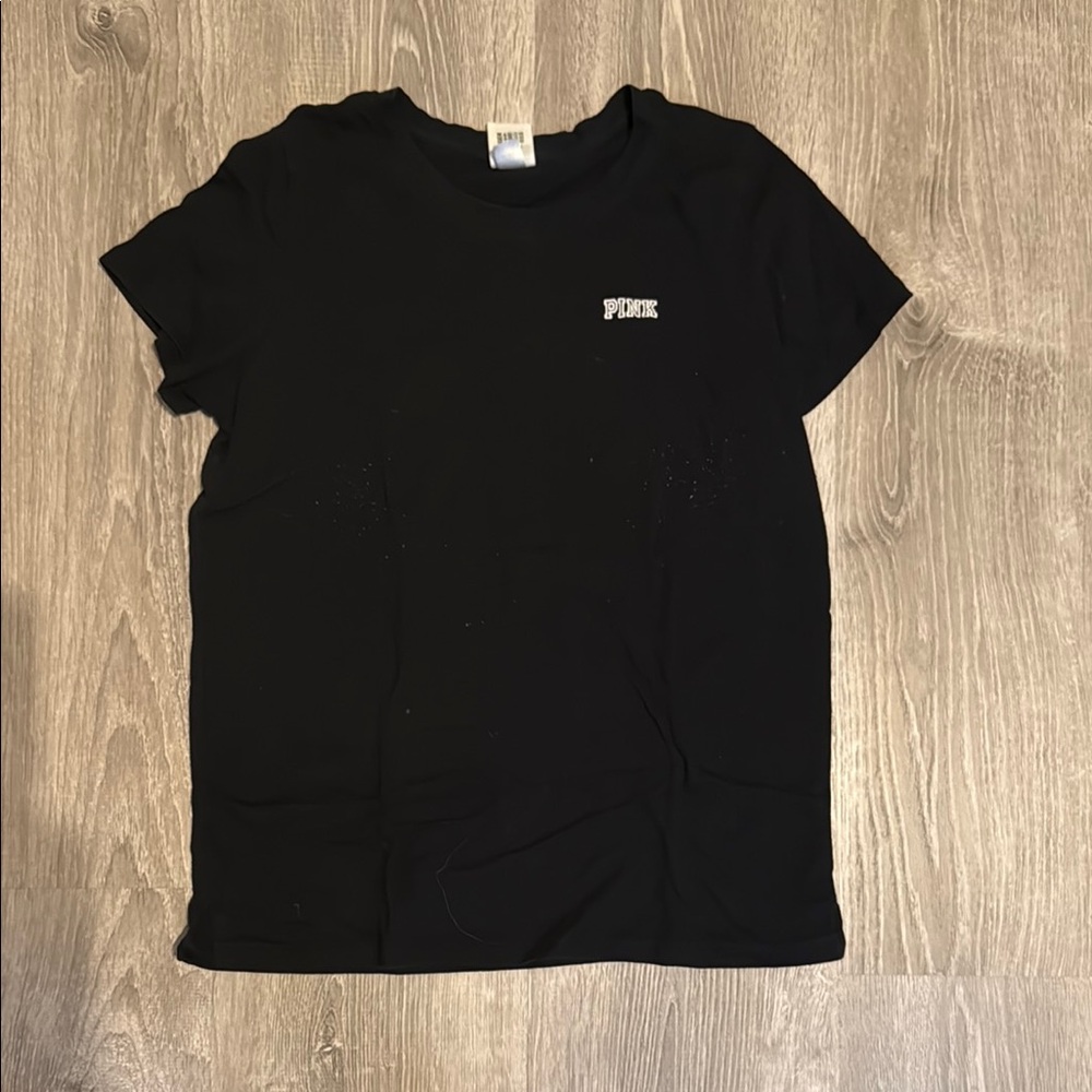 PINK Victoria's Secret Black Short Sleeve Tee